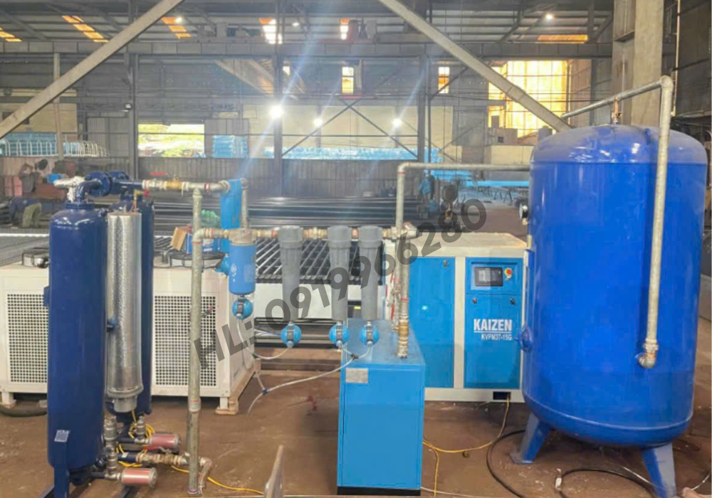 Máy nén khí trục vít 150hp 110kw Kaizen
