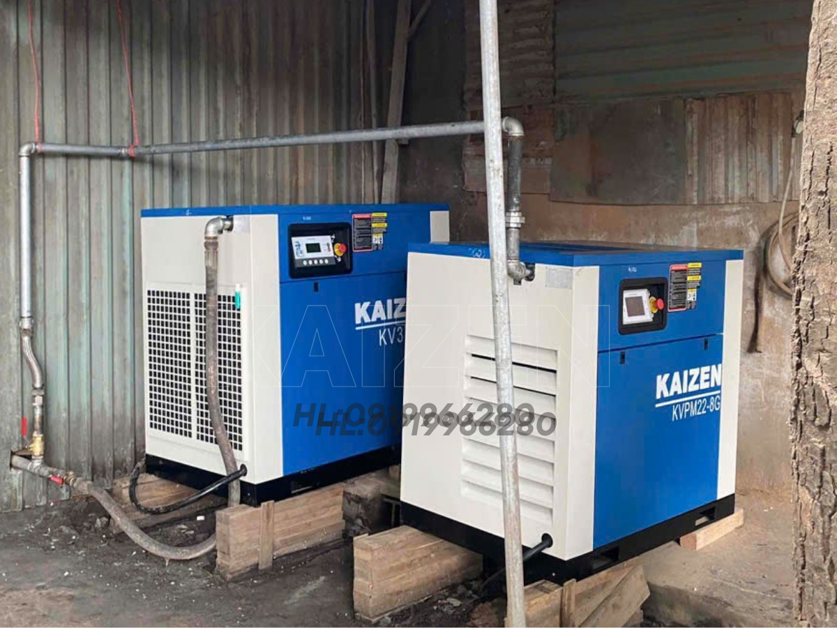 MÁY NÉN KHÍ 10HP 7.5kW BIẾN TẦN Inverter - KAIZEN