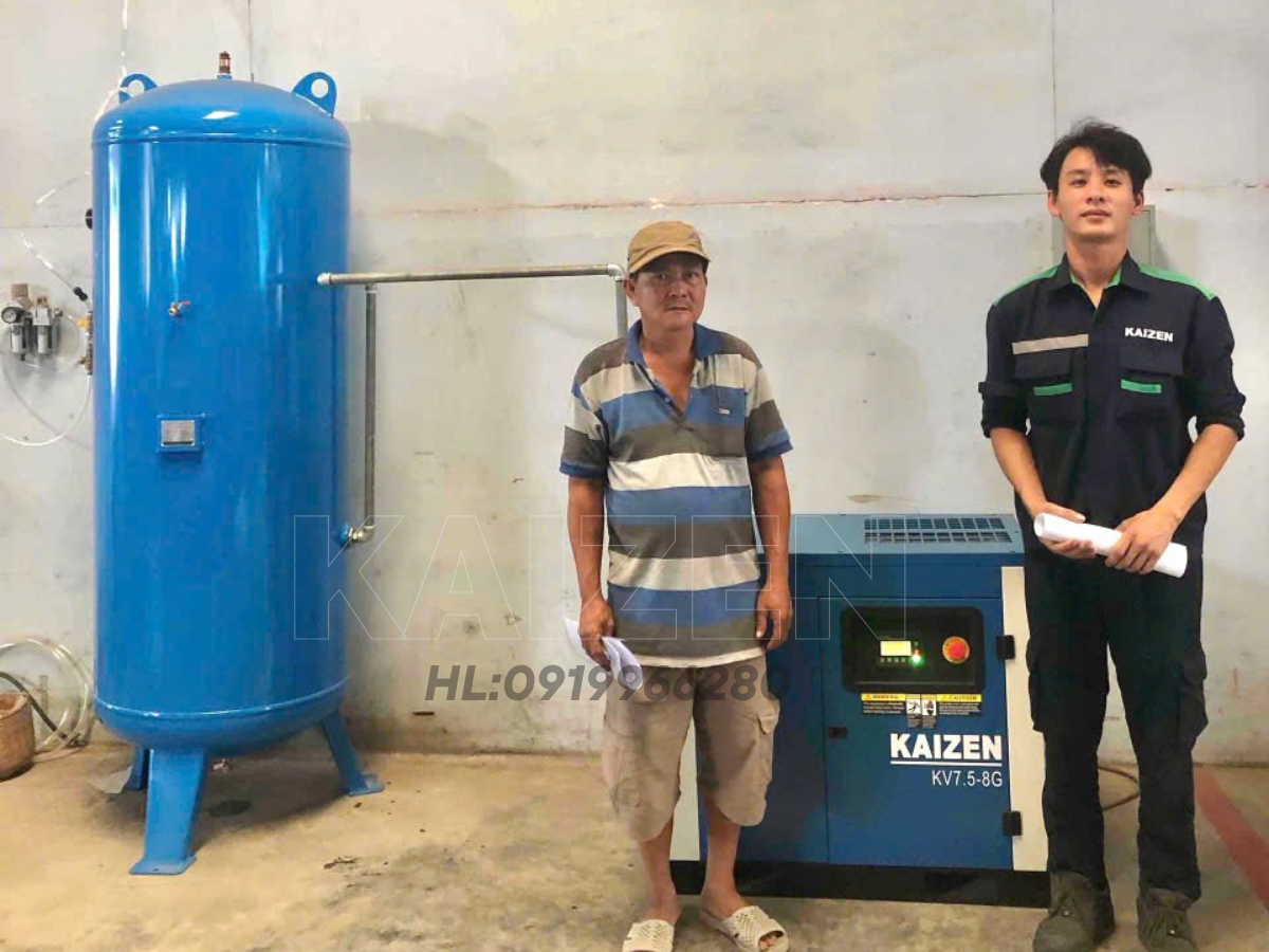 MÁY NÉN KHÍ 10HP 7.5kW BIẾN TẦN Inverter - KAIZEN