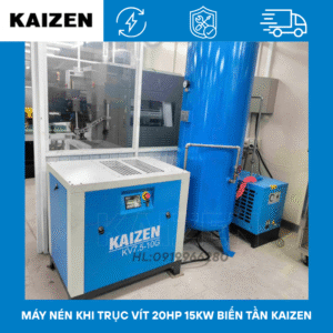 MÁY NÉN KHÍ TRỤC VÍT 20HP 15KW BIẾN TẦN - KAIZEN