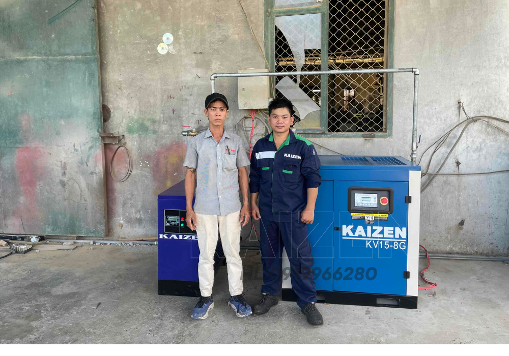 MÁY NÉN KHÍ 20HP 15KW BIẾN TẦN INVERTER - KAIZEN