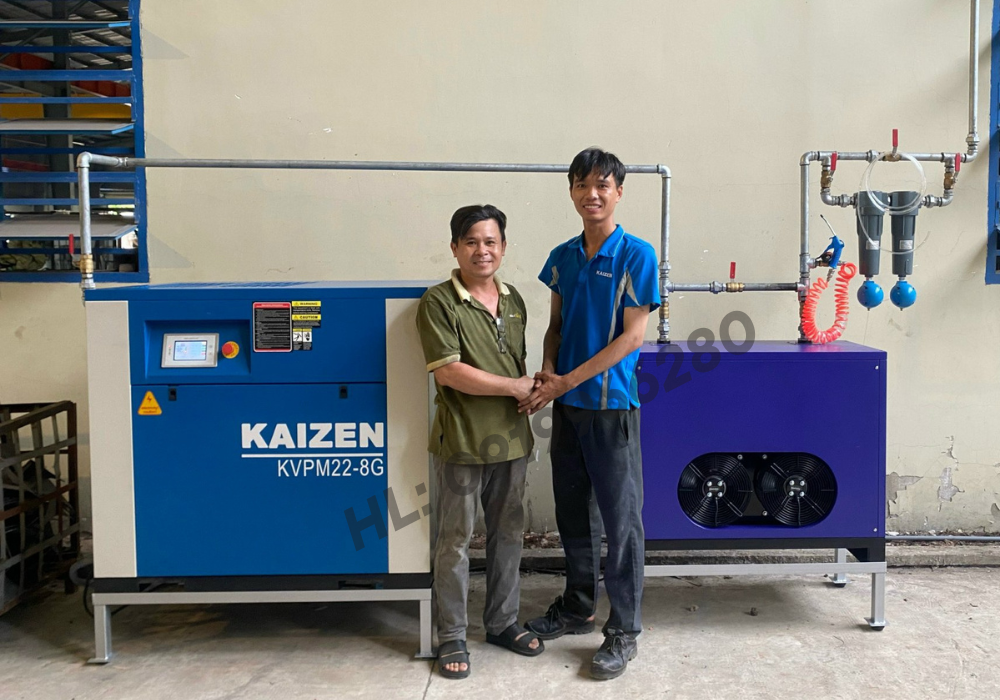Máy nén khí trục vít 100hp 75kW