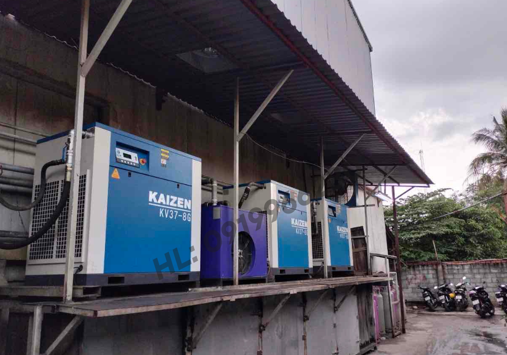 Máy nén khí trục vít 100hp 75kW