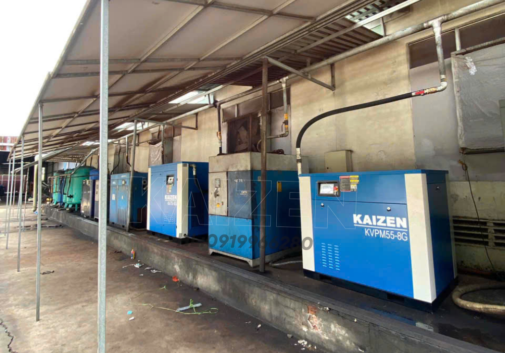 MÁY NÉN KHÍ TRỤC VÍT 20HP 15KW BIẾN TẦN - KAIZEN