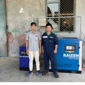 MÁY NÉN KHÍ TRỤC VÍT 20HP 15KW BIẾN TẦN - KAIZEN