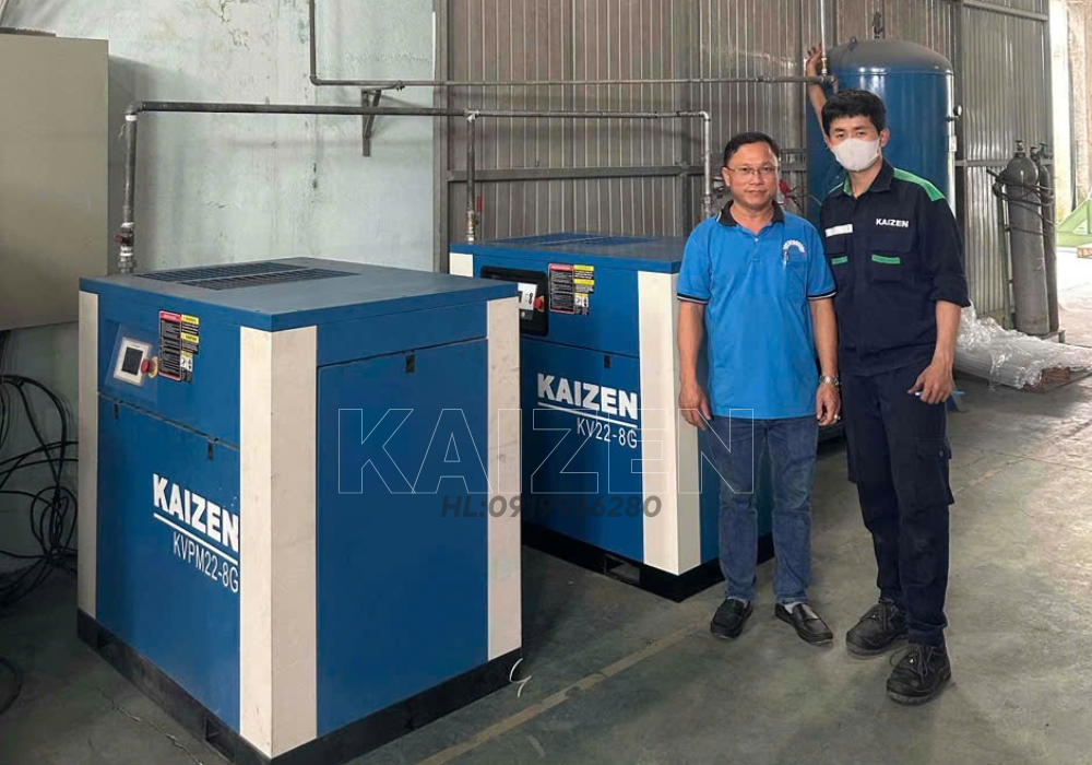 MÁY NÉN KHÍ 125HP 90kW BIẾN TẦN INVERTER - KAIZEN
