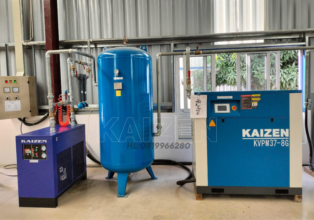 MÁY NÉN KHÍ 125HP 90kW BIẾN TẦN INVERTER - KAIZEN