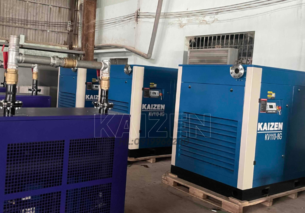 MÁY NÉN KHÍ 180HP 132KW BIẾN TẦN INVETER - KAIZEN