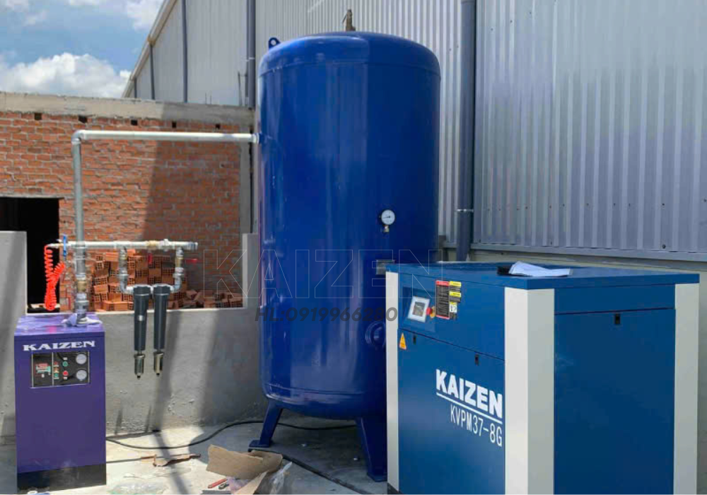 MÁY NÉN KHÍ 60HP 45KW BIẾN TẦN- KAIZEN